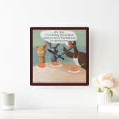 Thanksgiving Vegan Funny Square Wall klok (Huis)