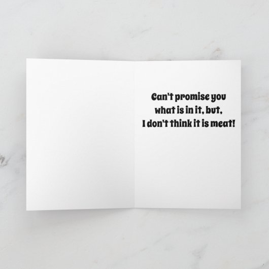 **THANKSGIVING VEGAN * * HOT DOG STIJL FEESTDAGEN KAART (Binnen)