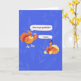Thanksgiving Vegans Funny Card Kaart
