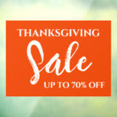 Thanksgiving Verkoopteken, Kleinhandelswinkel Sign Raamsticker (Vel 3)