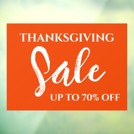 Thanksgiving Verkoopteken, Kleinhandelswinkel Sign Raamsticker (Vel 3)