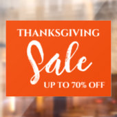 Thanksgiving Verkoopteken, Kleinhandelswinkel Sign Raamsticker (Vel 2)