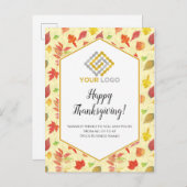 Thanksgiving verliest Logo Business Postcard Briefkaart (Voorkant / Achterkant)