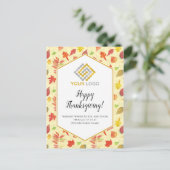 Thanksgiving verliest Logo Business Postcard Briefkaart (Staand voorkant)