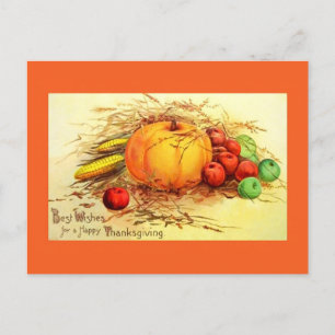 Thanksgiving Vermaakt Briefkaart