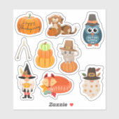 Thanksgiving verpakking 2 met 9 design- stickers (Vel)