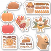 Thanksgiving verpakking 3 met 9 design- stickers (Voorkant)