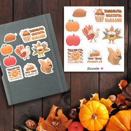 Thanksgiving verpakking 3 met 9 design- stickers