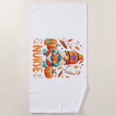 Thanksgiving Verpleegster Gnomen Herfst Scrub Strandlaken (Voorkant)