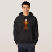 Thanksgiving Verpleegster Turkije kruipt rubberen  Hoodie (Voorkant volledig)