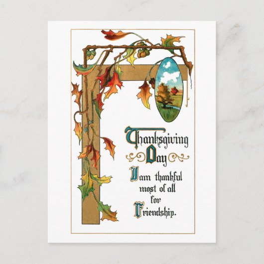 Thanksgiving Verse en Herfst Feestdagenkaart (Voorkant)