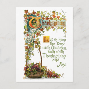 Thanksgiving Verse en Herfst Feestdagenkaart