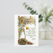 Thanksgiving Verse en Herfst Feestdagenkaart (Staand voorkant)