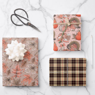 Thanksgiving-vertraging  inpakpapier vel