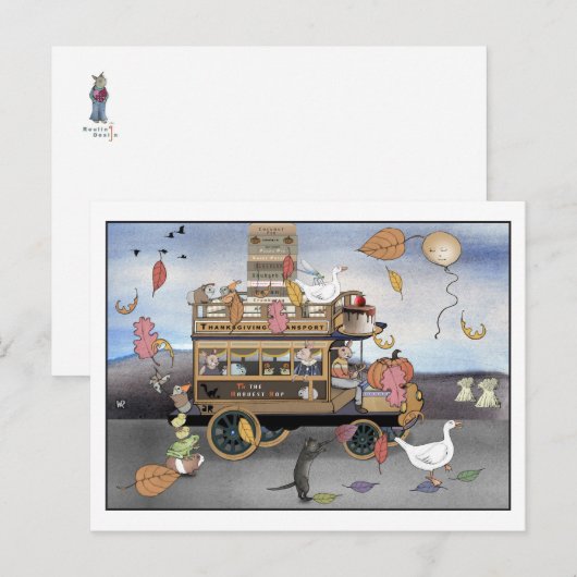 Thanksgiving vervoer briefkaart (Voorkant / Achterkant)