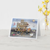 Thanksgiving Vervoer (met taarten) Omnibus Kaart (Gele Bloem)