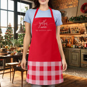 Thanksgiving Verzamel Herfst Rood & Wit Geruit Schort