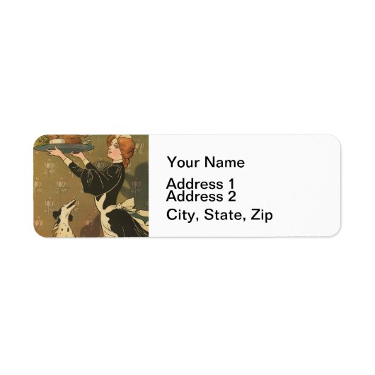 Thanksgiving Victoriaans Turkije Etiket (Voorkant)