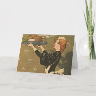  Thanksgiving Victoriaans Turkije Feestdagen Kaart