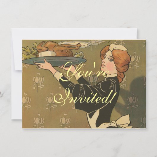  Thanksgiving Victoriaans Turkije Kaart (Voorkant)