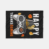 Thanksgiving Video Game Controller Pelgrimkostuum Fleece Deken (Voorkant (Horizontaal))