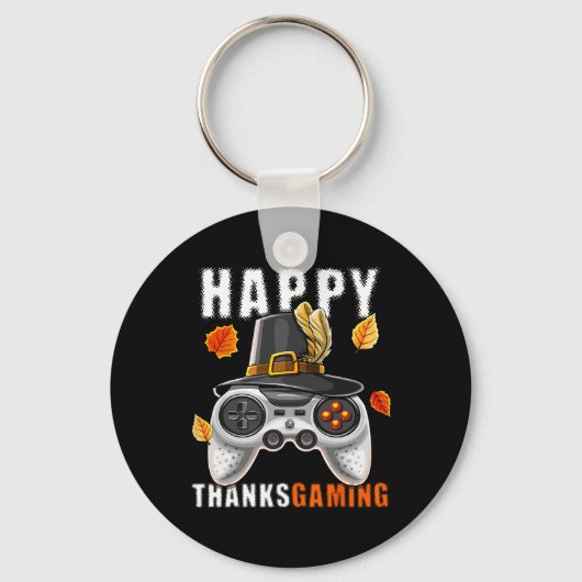 Thanksgiving Video Game Controller Pelgrimkostuum Sleutelhanger (Voorkant)