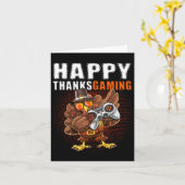 Thanksgiving Videogame Dabbing Kalkoen Pilgrim Jon Kaart (Gele Bloem)