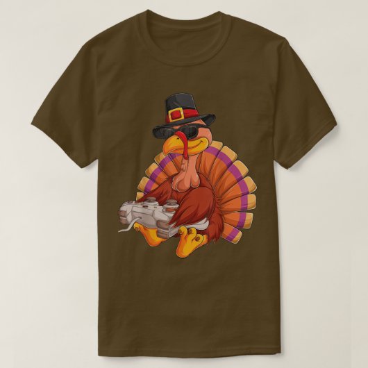 Thanksgiving videogame in Turkije Gamer Boys Kinde T-shirt (Design voorkant)