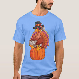 Thanksgiving videogame in Turkije Gamer Boys Kinde T-shirt
