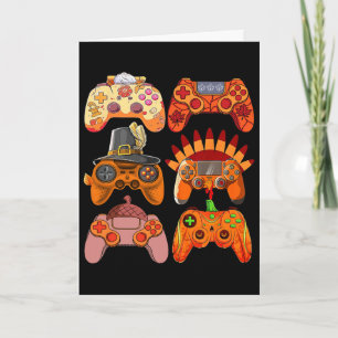 Thanksgiving Videogame Kalkoen Controllers Fall Ga Kaart
