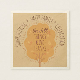 Thanksgiving vieren in alle dingen geeft Bedankt Servet