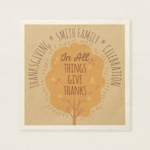 Thanksgiving vieren in alle dingen geeft Bedankt Servet