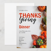 Thanksgiving vieren kaart (Voorkant / Achterkant)