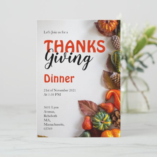 Thanksgiving-viering Kaart (Staand voorkant)