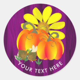 Thanksgiving viering Rustic - Aangepast Ronde Sticker