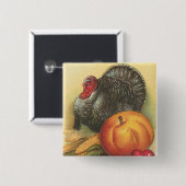 Thanksgiving Vierkante Button 5,1 Cm (Voorkant /achterkant)