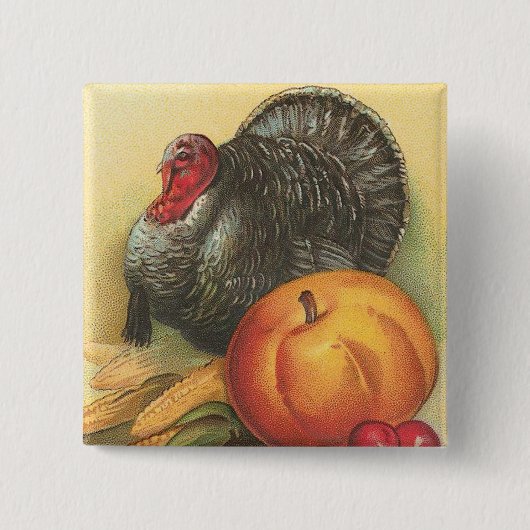Thanksgiving Vierkante Button 5,1 Cm (Voorkant)