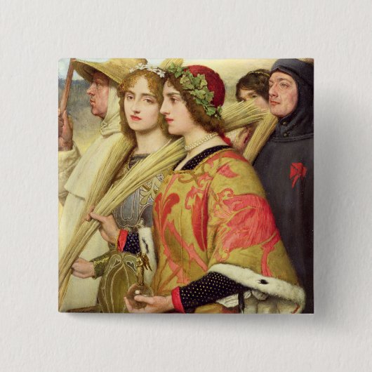 Thanksgiving Vierkante Button 5,1 Cm (Voorkant)