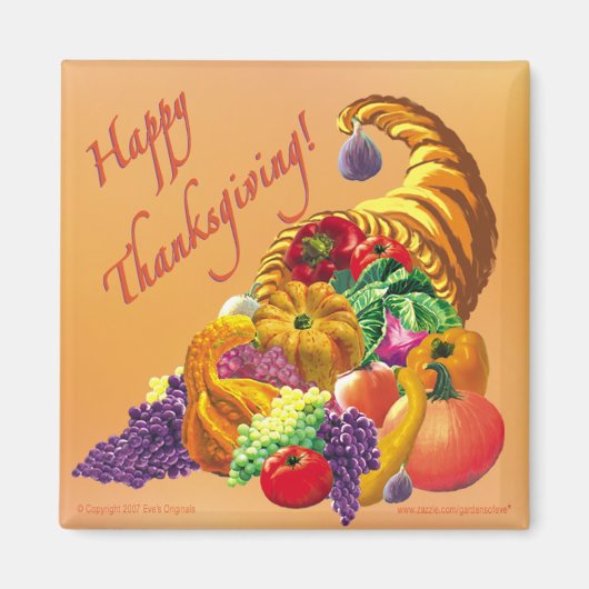 THANKSGIVING vierkante magneet (Voorkant)
