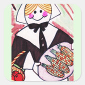 THANKSGIVING VIERKANTE STICKER (Voorkant)