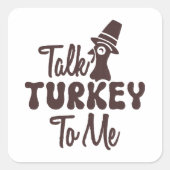 Thanksgiving Vierkante Sticker (Voorkant)