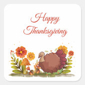 Thanksgiving Vierkante Sticker (Voorkant)