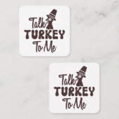 Thanksgiving Vierkante Visitekaartje (Voorkant / Achterkant)