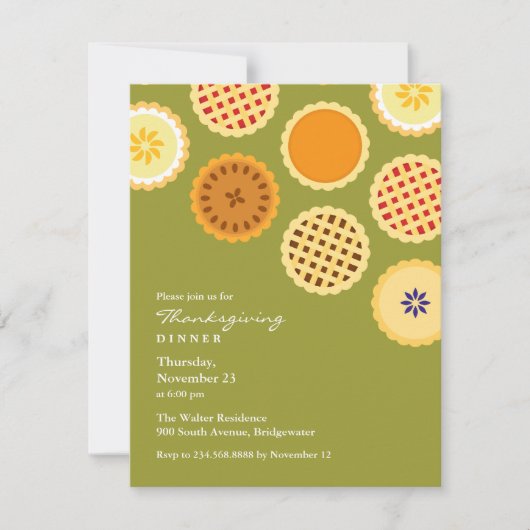 Thanksgiving Vloeistof Bedankkaart (Voorkant)