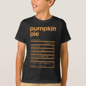 Thanksgiving Voeding Pompoen Taart Feiten Voedsel  T-shirt (Voorkant)