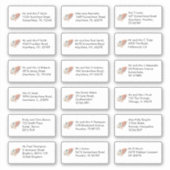 Thanksgiving Voedsel 18 Adressen voor individuele Sticker (Voorkant)