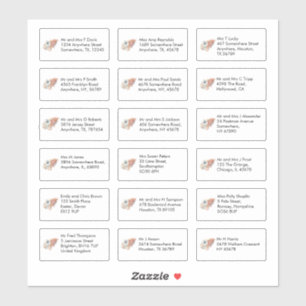 Thanksgiving Voedsel 18 Adressen voor individuele  Sticker