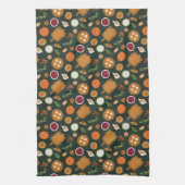 Thanksgiving voedsel Turkije Theedoek (Verticaal)