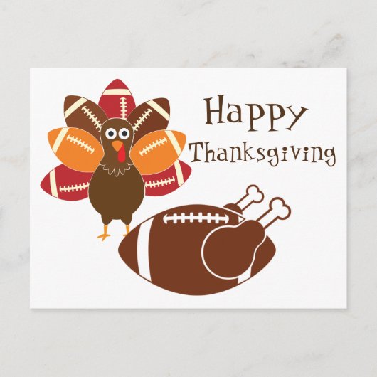 Thanksgiving Voetbal  Briefkaart (Voorkant)