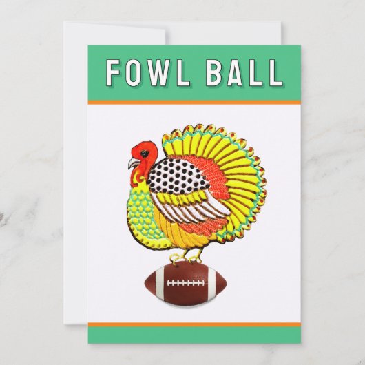 Thanksgiving Voetbal Kaart (Voorkant)